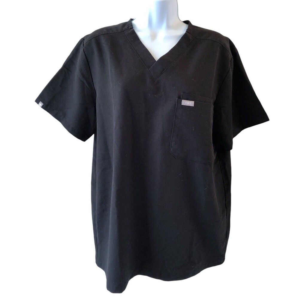 FIGS Technical Collection Mens M Scrub Pocket Top Green Scrubs Shirt